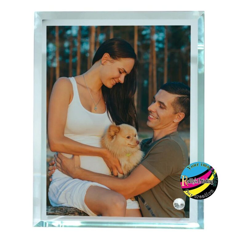 Crystal glass photo frame